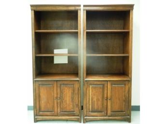 Pair Of Wooden Hutches (Bookcases, Cabinets) W/Adjustable Shelves