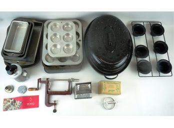 Lot Of Miscellaneous Metal Kitchenware