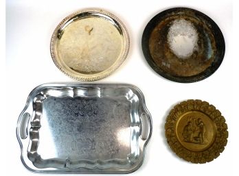 Lot Of 4 Pieces Of Metalware