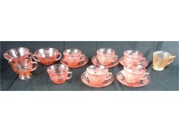 15 Pieces Of Depression Glass