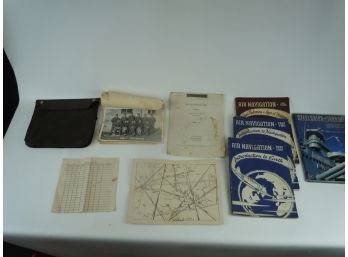 Lot Of WWII US Navy Flight Training Materials & Other Militaria