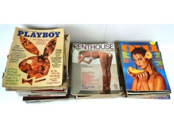 Lot Of Collectible Men's Magazines: Playboy, Penthouse, And Oui + Bonus