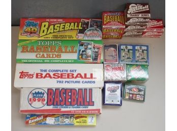 Lot Of Complete Lot Of Baseball Card Complete Sets From The 1980s & 1990s--Topps, Donruss, Fleer, Upper Deck, Score
