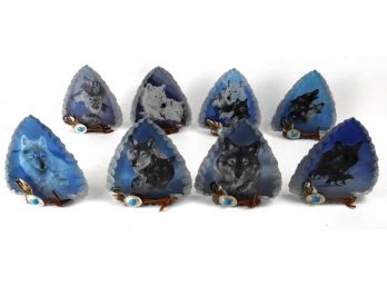 Crystal Spirits: Set Of  8 Collectible Crystal Arrowheads By Bradford Exchange