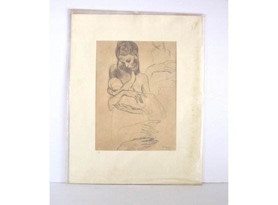 Picasso Print - Mother Child W 4 Hand Study's