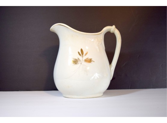 Ironstone - Gold Leaf Water Pitcher