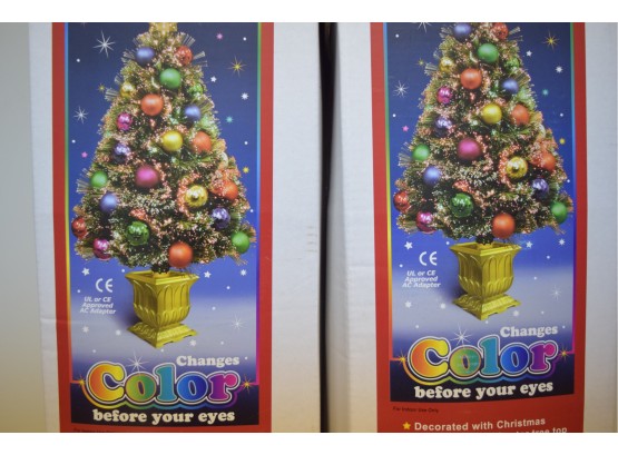 Pair - Prelit & Decorated Christmas Trees