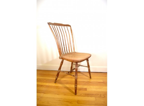 Antique - Spindleback Solid Wood Chair - Stripped Paint