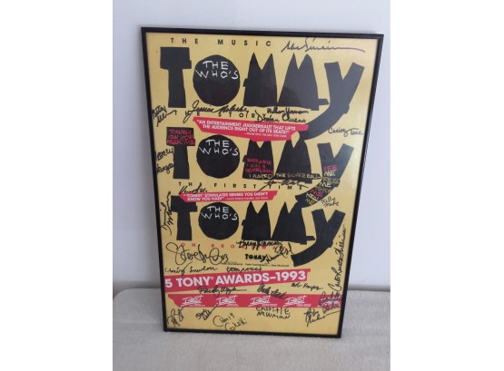 Cast Signed In (magic Marker) Billboard Poster Broadway Play Tommy