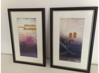 A Pair Of (Anne Echols) Prints With Gold Leaf