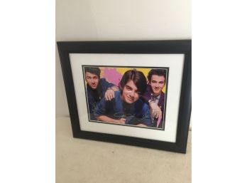 Photo Of Jonas Brothers Hand Signed With COA On Back