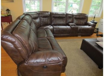 Sectional Sofa With 5 Seats And Cup Holders - Retails For Over $4000!