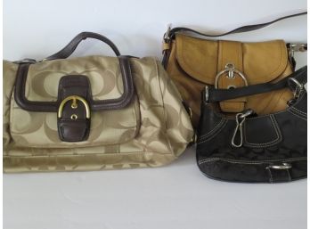 Group Of 3 Coach Bags