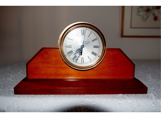 Wooden Mantle Clock By Manufacturing Co In Bridgeport CT