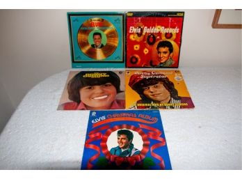 Lot Of 5 Elvis Presley And Donny Osmond Vinyl Records