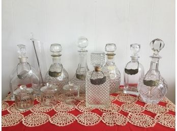 Lot Of Decanters And Condiment Dishes