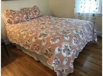 Queen Size Coverlet And Matching Shams