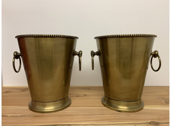 Pair Of Decorative Urns With Ring Pulls