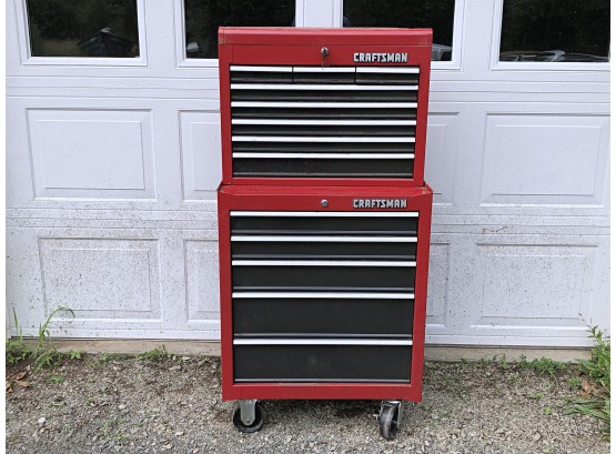 Red Craftsman Tall Tool Chest With Contents