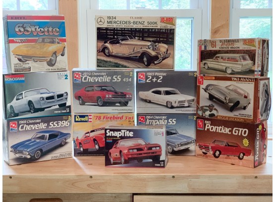 Group Of Twelve Model Car Kits