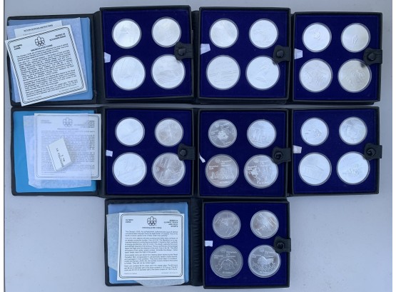 Seven 1986 Canadian Silver Coin Proof Sets