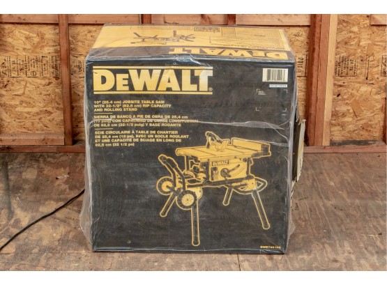 Dewalt 10' Table Saw And Rolling Stand, Model: DWE7491RS, New In Box