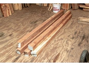 (5) True 4' X 4' X 8' Solid Cedar Wood Posts