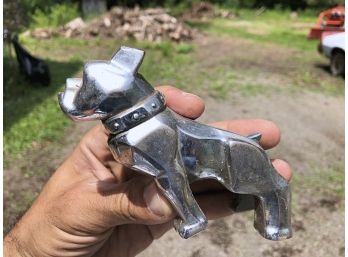 Authentic Vintage Mack Truck Chrome Plated Hood Ornament With Pat Number