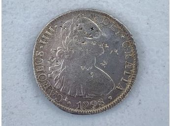 1798 Spanish Colonial Mexico 8 Reals Silver Coin