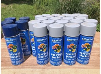 Color Place Spray Paint And Primer Lot (27 Pcs) New