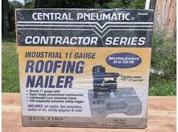 Central Pneumatic 11 Guage Roofing Nailer, New In Box