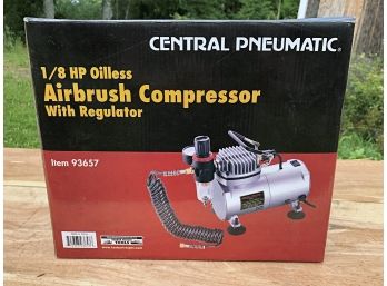 Central Pneumatic 1/8 HP Airbrush Compressor, New In Box