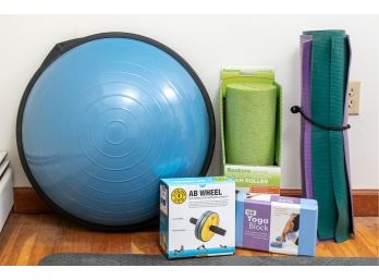 Group Of Exercise And Fitness Accessories
