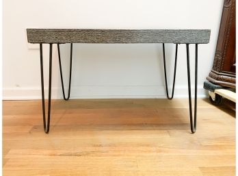 Small Laminate Low Table With Hairpin Legs