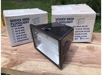 Two Heavy USA Made Floodlights, New In Box