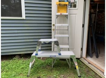 6' Louisville Ladder And Smaller Scaffold / Ladders