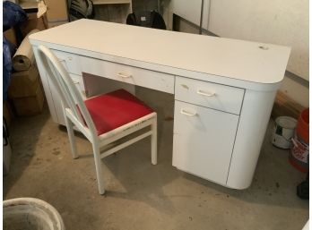 White Melamine Desk & Chair