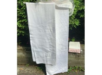 2 White Dining Table Cloths &  11 Linen Napkins