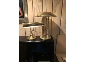 2 Solid Brass Lamps