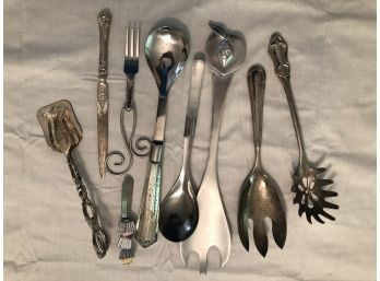 Beautiful Lot Of Serving Pieces Including Mariposa Fork