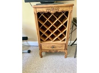 Wood Wine Rack With Single Drawer