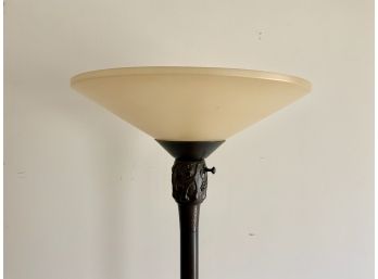 Oil Rubbed Bronze Floor Lamp W/ Glass Bowl Shade