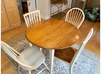 Ethan Allen Table And 4 Chairs With Leaf