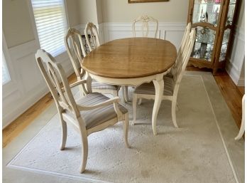 Ethan Allen Dining Room Table & 6 Chairs ~ Country French ~ 2 Leaves