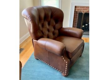 Gorgeous Brown Leather Chair ~ Ethan Allen ~ Like New