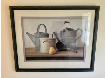 Beautiful Framed Print ~ Watering Cans ~