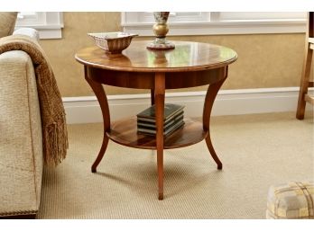 Lillian August Alfonso Marina Pedestal Round Table With Sabre Legs
