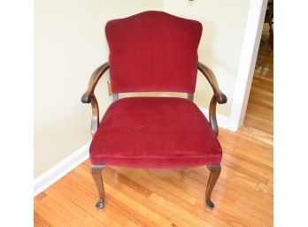 Velvet Upholstered Armchair