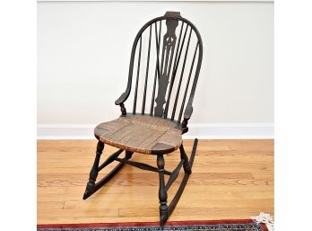 Antique Cane Seat Ladies Rocking Chair