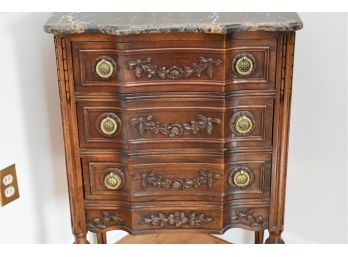 French Antique Ornately Carved Marble Top Sideboard #1